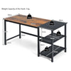 Industrial Computer Desk Wide Laptop Table Writing Workstation Adjustable Shelf
