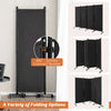 Rolling 4-Panel Room Divider 172cm Folding Privacy Screen Portable Wall Divider