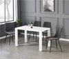 White High Gloss Dining Table with 4 6 Chairs Set Kitchen Furniture MDF Grey