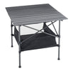 Folding Camping Table Portable Outdoor Garden Dining Picnic Fishing BBQ w/Basket