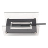 Bioethanol Fireplace Table Burner Bowl Steel & Glass Rectangle Fire Pit in Black