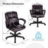 360° Swivel Office Computer Desk Chair Height Adjustable PU Leather Task Chair