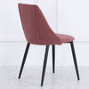4x Velvet Dining Chairs Padded Seat Retro Metal Legs Office Kitchen Lounge Chair