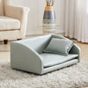 Pet Sofa Couch Cat Dog Sleeping Bed Faux Leather Padded Lounger Relaxing Sofa