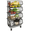 Large Stackable Metal Wire Basket Trolley Rack Kitchen Fruit Vegetable Storages