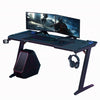 Strong T-Shaped Gaming Desk Writing Table 120cm with Cup Holder Headphone Holder