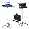 Heavy Duty Sheet Music Stand Adjustable Tripod Orchestral Sheet Holder with Bags