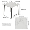 Bright Marble Dining Table Square Slate Stone Table Family Leisure Negotiation