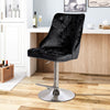 Adjustable Barstool Dining Chair Crushed Velvet Bar Stool Kitchen Breakfast Seat