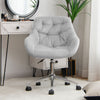 Velvet Leisure Armchair Height Adjustable Swivel Chair Upholstered Desk Chair