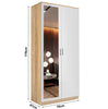 Double Wardrobe With Mirror Chest of drawers Bedroom Furniture Storage Wardrobes