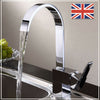 Modern Swivel Spout Kitchen Sink Taps Basin Sink Mixer Tap Square Brass Faucet