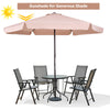3M Patio Parasol w/6 Metal Ribs & Air Vent Sun Shade Beach Market Table Parasol