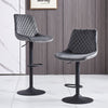 2x Breakfast Bar Stools Velvet Swivel Gas Lift Chairs Kitchen Pub Cafe Barstools
