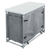 Outdoor Camping Kitchen Stand Kitchen Compartments Storage Stable with Carry Bag