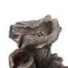 Outdoor Garden Water Feature LED Lighting Wooden Effect Fountain Solar Powered