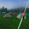 8Pcs Fluorescent Green Tent Guide Rope Tent Camping Reflecting Guy Rope 4M UK