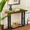 Vintage Console Table Industrial Hallway Table with Metal Stand for Living Room