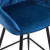 2X Bar Stools Kitchen Velvet Padded Bar Chair w/Metal Legs Dinning Room