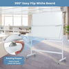 Rolling White Board Reversible Dry Erase Board Adjustable Magnetic Whiteboard