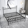 White Black Single 4FT6 Double King Size Metal Bed Frame Modern Style 145cm New