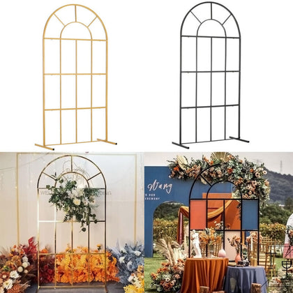 2M Lawn Wedding Arch Backdrop Stand Flower Display Frame Background Metal Rack