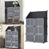 4 Tiers Plastic Storage Wardrobe Clothes Organizer Closet Cupboard Shoe Cabinet