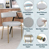 Dining Chairs Set of 2 Upholstered Accent Chairs Kitchen Leisure Chairs Grey
