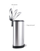 Brushed SS 50 LITRE 13.2 Gallon Soft-Close Bin with Foot Pedal RRP £79.99