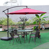3M Banana Parasol Cantilever Umbrella Sun Shade Canopy Garden Outdoor w/ Base UK