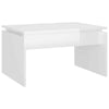 Living Room Chic Coffee Table High Gloss White 68x50x38 cm Chipboard Furniture