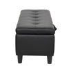 Upholstered Ottoman Stool Bench Chair Footrest Toy Storage Box Chest Window Seat