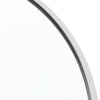 Large Industrial Round Wall Mirror Brushed Silver Metal Frame Mirror Bathroom UK
