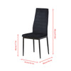 3/5Pcs Small Space Dining Set Square Glass Dining Table+ 2/4 Dining Chairs Home