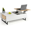 Wooden Lift Top Coffee Table Convertable Storage Desk Laptop Table Workstation