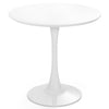 Modern Tulip Dining Table 80cm Round Kitchen Table w/Metal Pedestal for 4 People