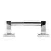 Square Modern Bathroom Toilet Roll Holder in Chrome Wall Mounted Design