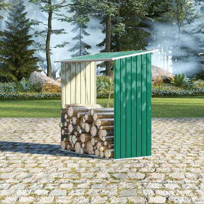 Heavy Duty Metal Wood Store Logs Firewood Storage Shed Outdoor Garden Shelter UK