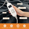 Electric Heated Blanket Throw Reversible Blanket 10 Heat Settings Auto Shut-off