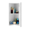 White Bathroom Mirror Cabinet Wall Mounted Storage LED Unit Corner Wooden Shelf