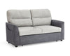 2 Seater Sofa Grey Pull Out Sofa Comfy Cushions Side Pockets Sofabed Clic Clac
