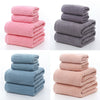 Pack of 4 100% Cotton Bath Sheet Towel Set Face Towel Beach Towel Soft Bath