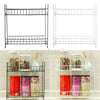 2 Tier Iron Spice Rack Bath Can Jar Holder Storage Shelf Stand Kitchen Organiser