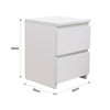 Modern Bedside Table Cabinet Nightstand Bedroom Furniture Storage w/2 Drawers