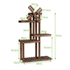5 Tier Flower Plant Pot Rack Wood Display Stand Shelves Indoor Outdoor Garden