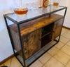 Vintage Industrial Cupboard Hallway Slim Console Table Cabinet Unit Sideboard