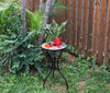 Iron/Glass Round Side Coffee Table Mosaic Design Garden Patio Flower Plant Stand