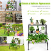 3 Tier Steel Plant Stand Ladder Flower Pot Storage Rack Plant Display Organizer
