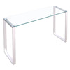 Living Room Tables Tempered Glass Coffee Tea Side Concole Table With Chrome Legs