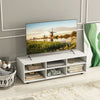 TV Stand for TVs up to 55 Inches Wooden 6 Storage Compartments TV Cabinet Table